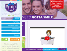 Tablet Screenshot of gottasmile.net